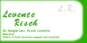 levente risch business card